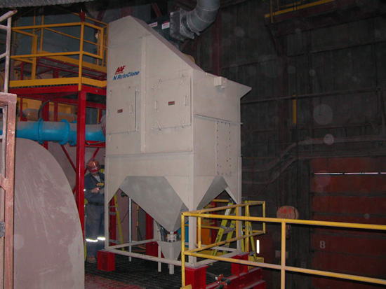D�poussi�reur humide ROTOCLONE sur concasseur